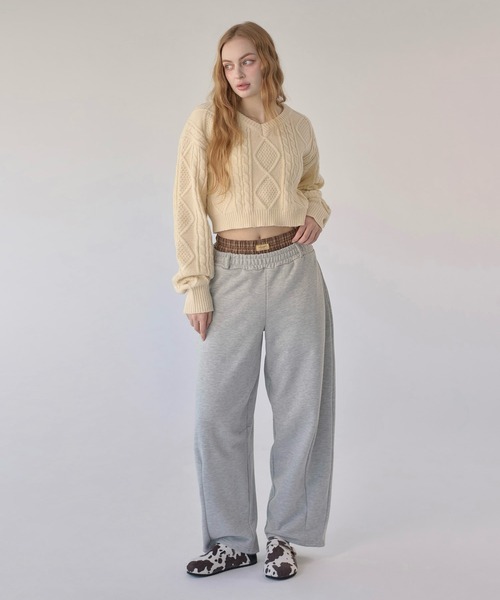 hazyl(ヘイジル)の「layered sweat pants / レイヤードスウェットパンツ(スウェットパンツ・レディース・グレー系その他/グレー・SMALL/MEDIUM)」の5枚目の写真