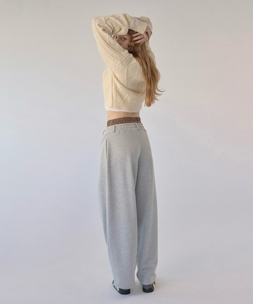 hazyl(ヘイジル)の「layered sweat pants / レイヤードスウェットパンツ(スウェットパンツ・レディース・グレー系その他/グレー・SMALL/MEDIUM)」の8枚目の写真