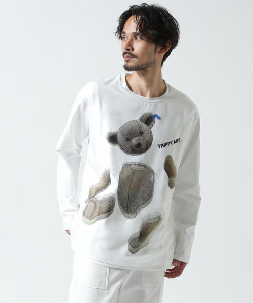 maxsix（マックスシックス）の「maxsix(マックスシックス）TEDDY BEAR 3D L/S TEE（Tシャツ/カットソー・メンズ・ブラック/ホワイト・L/M/S）」の12枚目の写真
