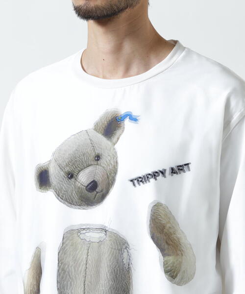 maxsix（マックスシックス）の「maxsix(マックスシックス）TEDDY BEAR 3D L/S TEE（Tシャツ/カットソー・メンズ・ブラック/ホワイト・L/M/S）」の15枚目の写真