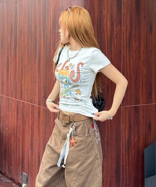 Ressaca(レサーカ)の「ワイドシルエットバック刺繍ロゴパンツ(その他パンツ・レディース・ブラウン/ベージュ・L/M)」の21枚目の写真