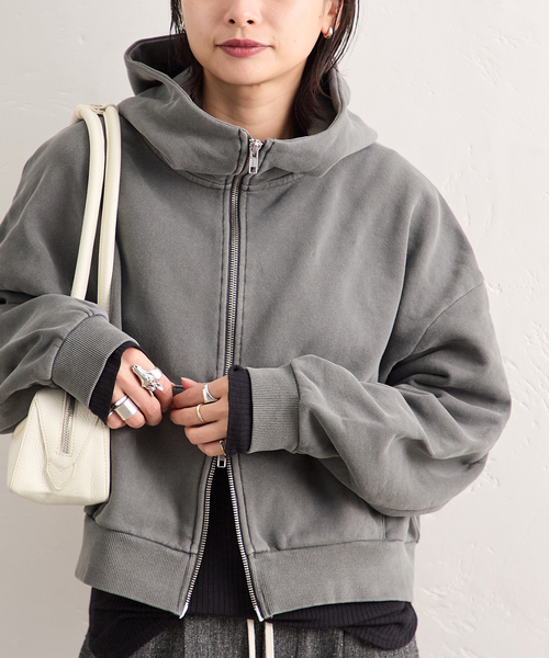 JOURNAL STANDARD（ジャーナルスタンダード）の「ピグメントフーディスウェット（パーカー・レディース・ブラック系その他/ブラウン・FREE）」の7枚目の写真