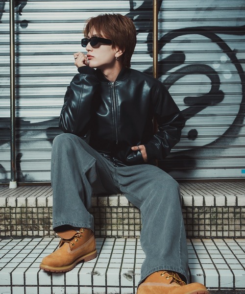 improves（インプローブス）の「PU パデッド ボンバージャケット（ミリタリージャケット・メンズ・ブラック・SMALL/MEDIUM/LARGE/X-LARGE）」の8枚目の写真