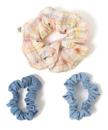 BEAMS BOY | チェック & デニム シュシュ 3SET(シュシュ)