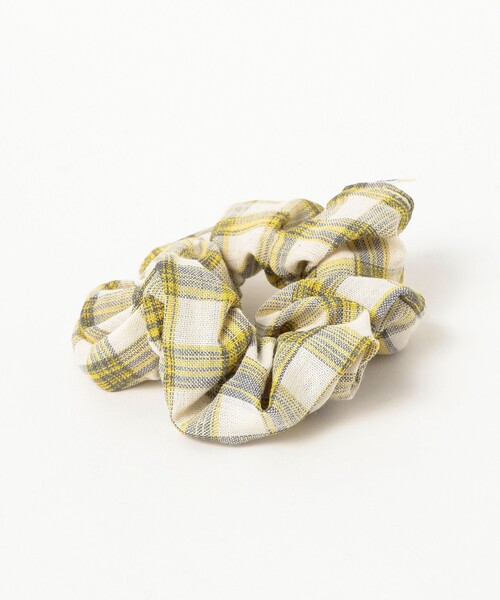 BEAMS BOY（ビームスボーイ）の「チェック & デニム シュシュ 3SET（シュシュ・レディース・ブルー/ピンク/イエロー・ONE SIZE）」の6枚目の写真