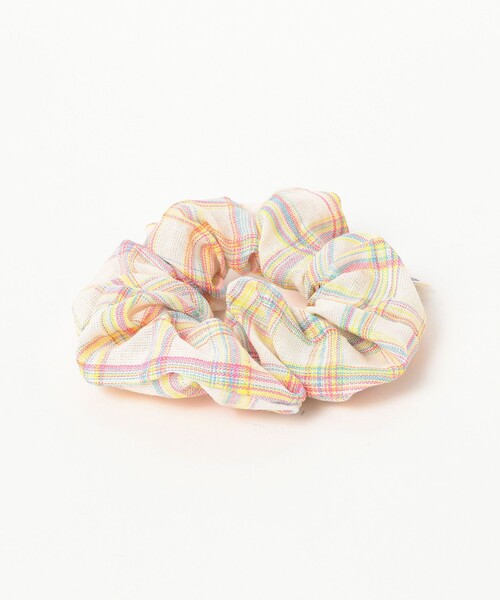 BEAMS BOY（ビームスボーイ）の「チェック & デニム シュシュ 3SET（シュシュ・レディース・ブルー/ピンク/イエロー・ONE SIZE）」の16枚目の写真