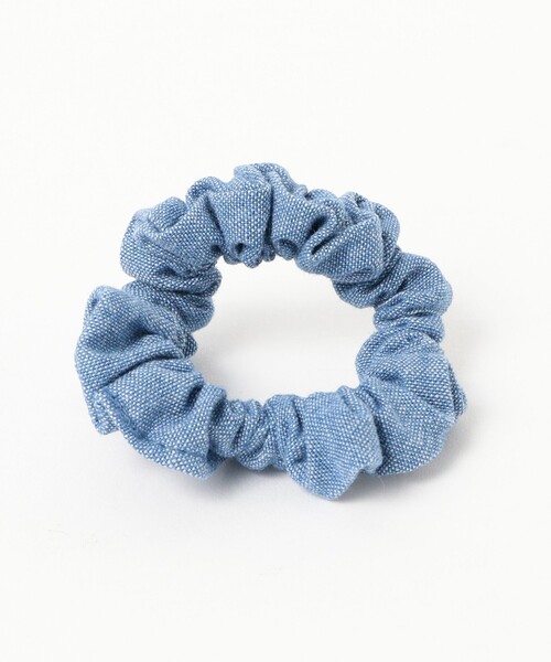 BEAMS BOY（ビームスボーイ）の「チェック & デニム シュシュ 3SET（シュシュ・レディース・ブルー/ピンク/イエロー・ONE SIZE）」の9枚目の写真