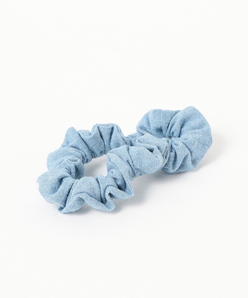 BEAMS BOY（ビームスボーイ）の「チェック & デニム シュシュ 3SET（シュシュ・レディース・ブルー/ピンク/イエロー・ONE SIZE）」の10枚目の写真