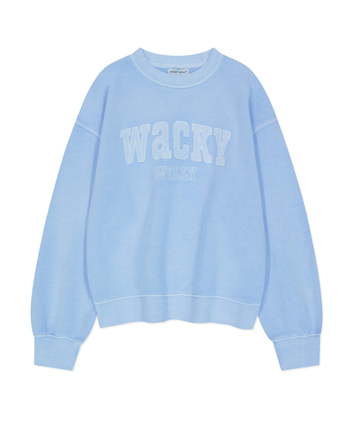 Wacky WiLLy(ワッキーウィリー)の「ウィメンズセミオーバーフィットピグメントマンツーマンスカイブルー(スウェット・レディース・その他・F)」の1枚目の写真
