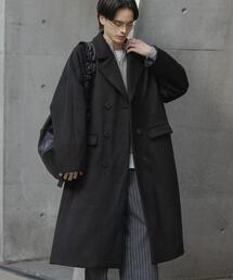 ウールブレンドダブルロングコート