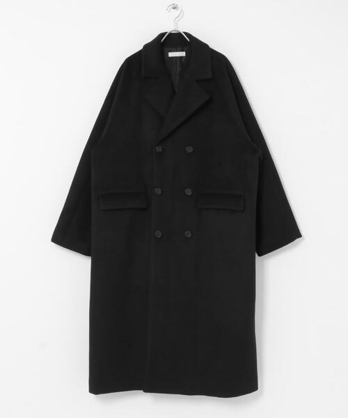 マックスアンドコー イタリア製 ウールブレンド ダブル ロングコート XL 黒 セール】ウールブレンドダブルロングコート（その他アウター）｜SENSE