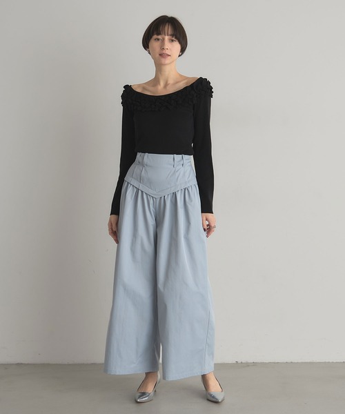 ARVELLIA(アルベリア)の「TUCKED CORESET PANTS(その他パンツ・レディース・サックスブルー/ブラック・M)」の21枚目の写真