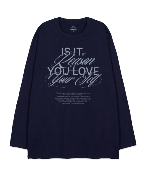 ASTRAL PROJECTION(アストラルプロジェクション)の「リズンオーバーフィットロングスリーブTシャツ_ネイビー(Tシャツ/カットソー・メンズ・その他・LARGE/MEDIUM/X-LARGE/XX-LARGE)」の1枚目の写真