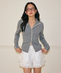 Lace Cotton Banding Shorts_ White