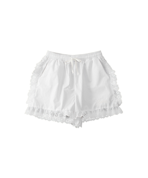 SALON DE YOHN（サロンドヨーン）の「Lace Cotton Banding Shorts_ White（その他パンツ・レディース・その他・SMALL/MEDIUM）」の4枚目の写真