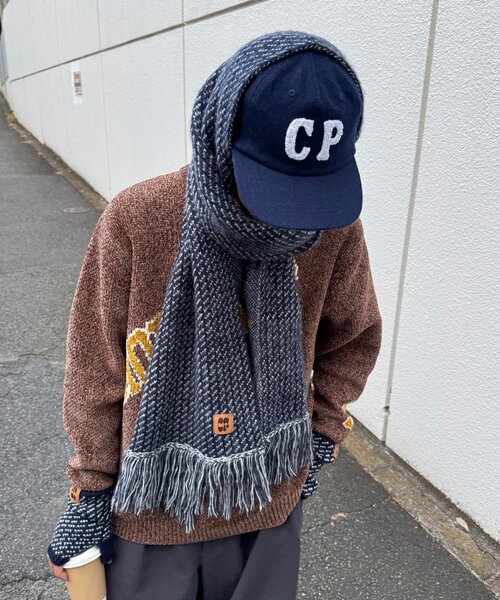 CIAOPANIC(チャオパニック)の「アソート柄フリンジマフラー(マフラー・レディース・グレー/ブラウン/グリーン/ネイビー・FREE)」の4枚目の写真