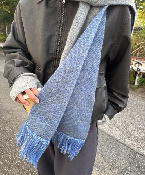 CIAOPANIC(チャオパニック)の「アソート柄フリンジマフラー(マフラー・レディース・グレー/ブラウン/グリーン/ネイビー・FREE)」の13枚目の写真