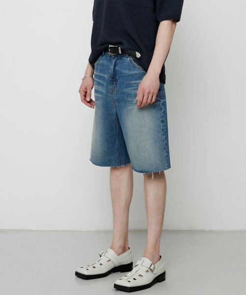 LMOOD(エルムード)の「バミューダヴィンテージデニムウォッシュドブルー(その他パンツ・メンズ・その他・46/48/44)」の3枚目の写真
