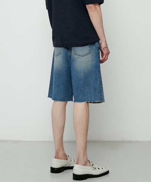 LMOOD(エルムード)の「バミューダヴィンテージデニムウォッシュドブルー(その他パンツ・メンズ・その他・46/48/44)」の2枚目の写真