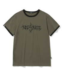 NOT4NERD(�m�b�g�t�H�[�i�[�h)��Anchor Logo Regular Fit Ringer T-Shirts - Khaki(T�V���c/�J�b�g�\�[)