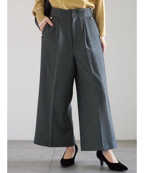 Te chichi（テチチ）の「ツイーディーワイドクロップトパンツ（その他パンツ・レディース・ブラック/ネイビー/ブラウン・F）」の3枚目の写真