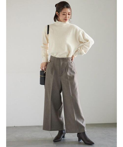 Te chichi（テチチ）の「ツイーディーワイドクロップトパンツ（その他パンツ・レディース・ブラック/ネイビー/ブラウン・F）」の8枚目の写真