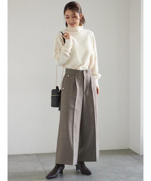 Te chichi（テチチ）の「ツイーディーワイドクロップトパンツ（その他パンツ・レディース・ブラック/ネイビー/ブラウン・F）」の9枚目の写真