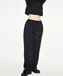 PIECEMAKER（ピースメーカー）の「HEART EYELET SWEAT PANTS (BLACK)（スウェットパンツ）」