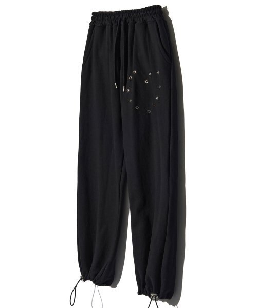 PIECEMAKER(ピースメーカー)の「HEART EYELET SWEAT PANTS (BLACK)(スウェットパンツ・レディース・その他・LARGE/MEDIUM)」の6枚目の写真