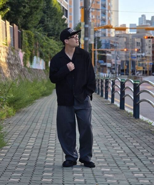 PRAIRIE(KR)(プレーリー)の「ツーピンタックピンストライプワイドスラックス(グレー)(スラックス・メンズ・グレー・SMALL/MEDIUM/LARGE)」の10枚目の写真