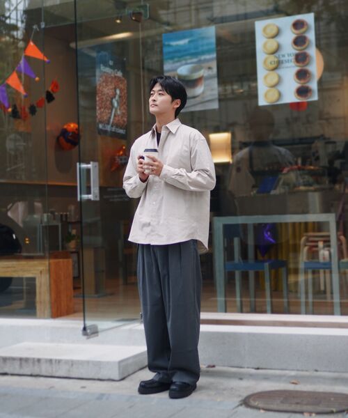 PRAIRIE(KR)(プレーリー)の「ツーピンタックピンストライプワイドスラックス(グレー)(スラックス・メンズ・グレー・SMALL/MEDIUM/LARGE)」の4枚目の写真