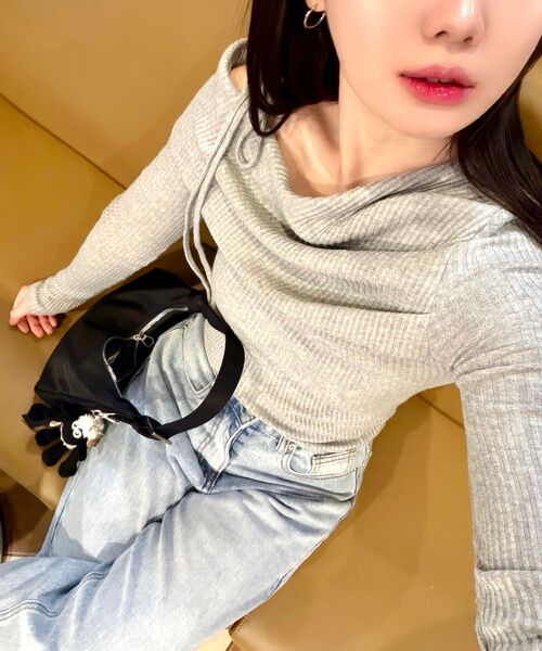 RANDOMOFF（ランダムオフ）の「BTB : WAVE WASHING JEANS [LIGHT BLUE CORE]（デニムパンツ・レディース・ライトブルー・X-SMALL/SMALL/MEDIUM/LARGE）」の3枚目の写真