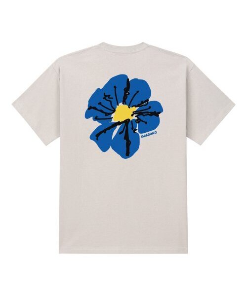 RADINEO(ラディネオ)の「ブルーフラワー 半袖Tシャツ ベージュ(Tシャツ/カットソー・メンズ・その他・LARGE/MEDIUM/SMALL/X-LARGE)」の1枚目の写真