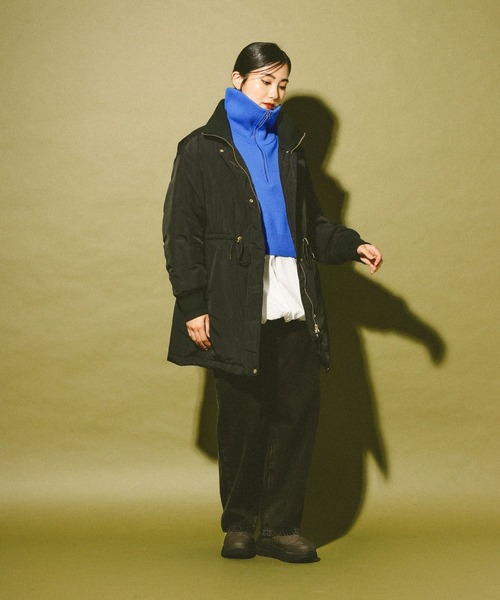 GLOBAL WORK(グローバルワーク)の「ハーフジップニット/608246(ニット/セーター・レディース・ブルー/チャコールグレー/オフホワイト・LARGE/MEDIUM)」の10枚目の写真