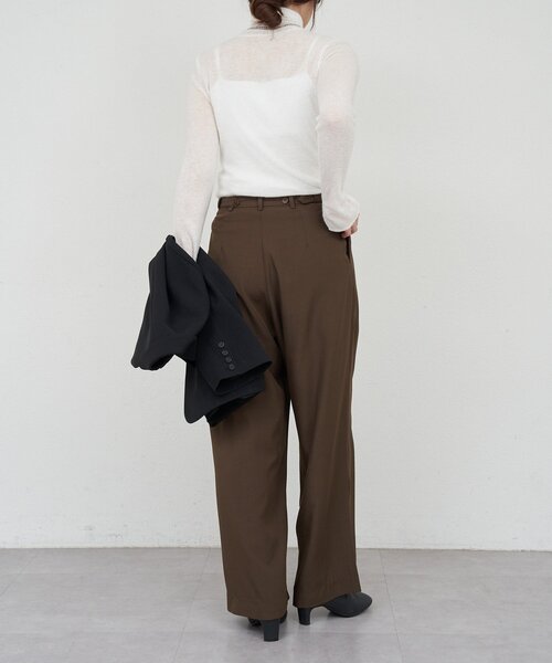 SHENERY（シーナリー）の「シアータートルニット（ニット/セーター・レディース・ブラック/オフホワイト/ベージュ・FREE）」の9枚目の写真