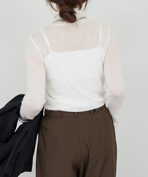 SHENERY（シーナリー）の「シアータートルニット（ニット/セーター・レディース・ブラック/オフホワイト/ベージュ・FREE）」の14枚目の写真