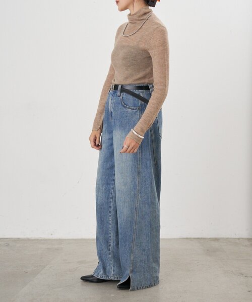 SHENERY（シーナリー）の「シアータートルニット（ニット/セーター・レディース・ブラック/オフホワイト/ベージュ・FREE）」の19枚目の写真