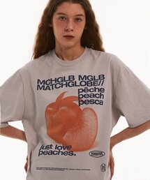 ピーチスオーバーサイズTシャツ(ベージュ)