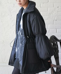 中綿ドロストスタンドカラーコート