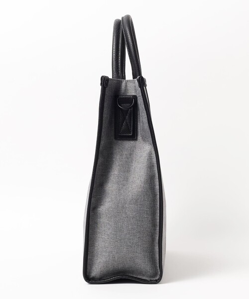 BEAMS HEART（ビームスハート）の「ポリエステル 杢素材 2WAY トートバッグ（トートバッグ・メンズ・ブラック/チャコールグレー・ONE SIZE）」の3枚目の写真