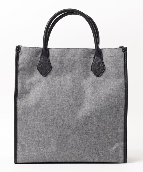 BEAMS HEART（ビームスハート）の「ポリエステル 杢素材 2WAY トートバッグ（トートバッグ・メンズ・ブラック/チャコールグレー・ONE SIZE）」の4枚目の写真