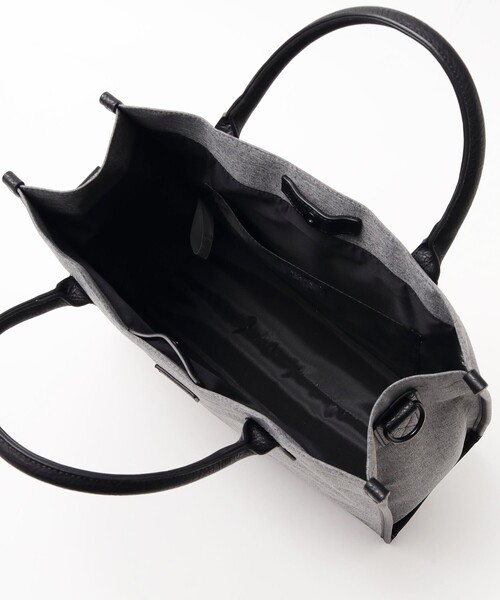 BEAMS HEART（ビームスハート）の「ポリエステル 杢素材 2WAY トートバッグ（トートバッグ・メンズ・ブラック/チャコールグレー・ONE SIZE）」の8枚目の写真