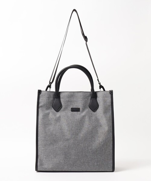 BEAMS HEART（ビームスハート）の「ポリエステル 杢素材 2WAY トートバッグ（トートバッグ・メンズ・ブラック/チャコールグレー・ONE SIZE）」の9枚目の写真