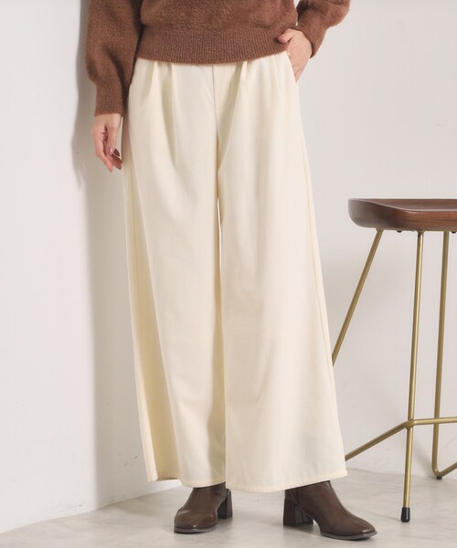 ITS'DEMO（イッツデモ）の「【洗濯機OK／ウエストゴム】コーデュロイワイドパンツ（その他パンツ・レディース・パープル系/チャコールグレー/アイボリー・00）」の4枚目の写真