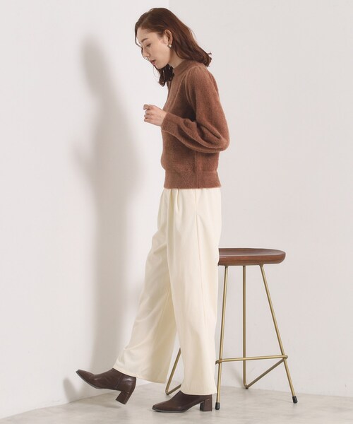 ITS'DEMO（イッツデモ）の「【洗濯機OK／ウエストゴム】コーデュロイワイドパンツ（その他パンツ・レディース・パープル系/チャコールグレー/アイボリー・00）」の6枚目の写真