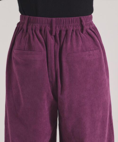 ITS'DEMO（イッツデモ）の「【洗濯機OK／ウエストゴム】コーデュロイワイドパンツ（その他パンツ・レディース・パープル系/チャコールグレー/アイボリー・00）」の20枚目の写真