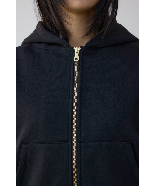 AZUL by moussy(アズールバイマウジー)の「裏起毛Wジップアップフーディー(パーカー・レディース・ブラウン/グレー×ホワイト/ブラック・MEDIUM/SMALL)」の11枚目の写真