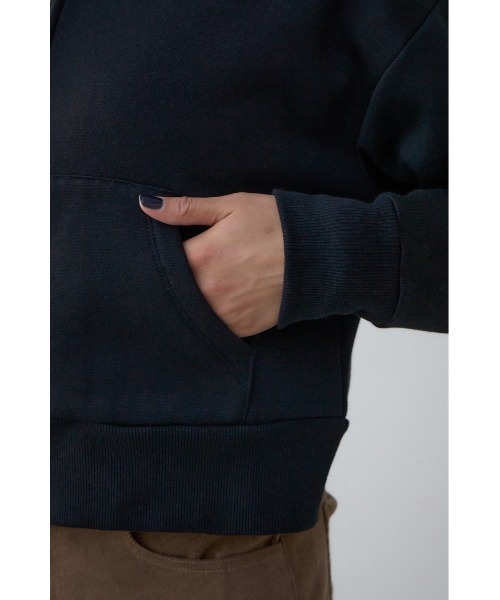 AZUL by moussy(アズールバイマウジー)の「裏起毛Wジップアップフーディー(パーカー・レディース・ブラウン/グレー×ホワイト/ブラック・MEDIUM/SMALL)」の16枚目の写真