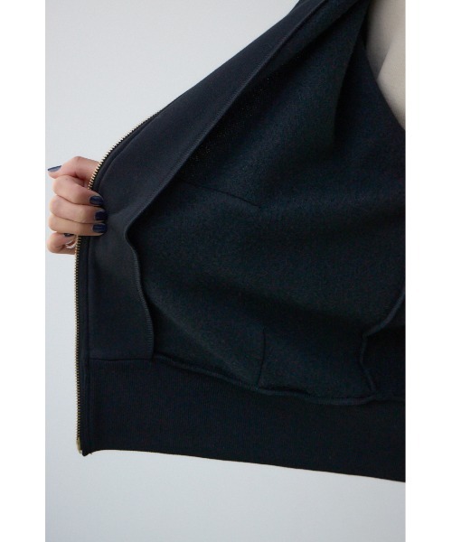 AZUL by moussy(アズールバイマウジー)の「裏起毛Wジップアップフーディー(パーカー・レディース・ブラウン/グレー×ホワイト/ブラック・MEDIUM/SMALL)」の17枚目の写真