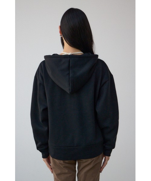 AZUL by moussy(アズールバイマウジー)の「裏起毛Wジップアップフーディー(パーカー・レディース・ブラウン/グレー×ホワイト/ブラック・MEDIUM/SMALL)」の19枚目の写真